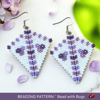 LILAC GARDEN: Peyote Stitch Beading Pattern by Bead with Bugs