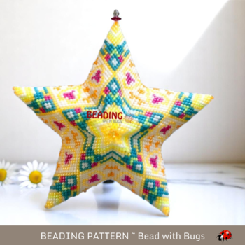 LIMONCELLO: 3D Beaded Peyote Star Pattern by Bead with Bugs