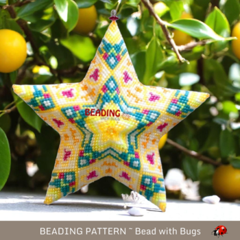 LIMONCELLO: 3D Beaded Peyote Star Pattern by Bead with Bugs