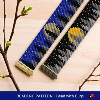 MOON RISE:  A Loom Beaded Bracelet Pattern by Bead with Bugs