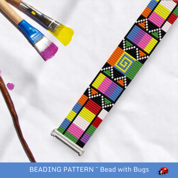 NONSENSE:  A Loom Beaded Bracelet Pattern by Bead with Bugs
