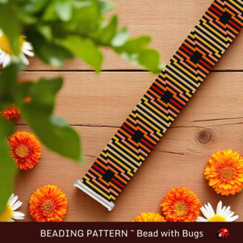 OCTAVIA:  A Loom Beaded Bracelet Pattern by Bead with Bugs