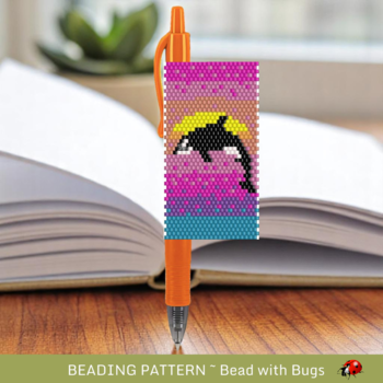ORCA:  Peyote Stitch Beaded Pen Wrap by Bead with Bugs