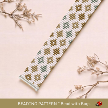 PRECIOUS METALS:  A Loom Beaded Bracelet Pattern by Bead with Bugs