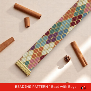 SPICE MARKET:  A Loom Beaded Bracelet Pattern by Bead with Bugs