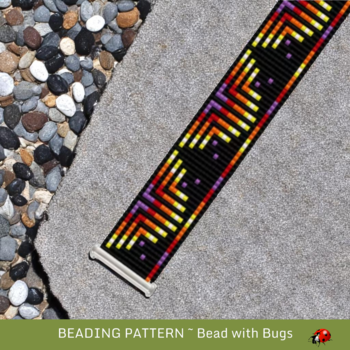 STARBURST:  A Loom Beaded Bracelet Pattern by Bead with Bugs