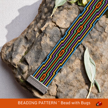 THE SWINGING SIXTIES:  A Loom Beaded Bracelet Pattern by Bead with Bugs