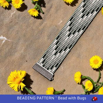 SHIFTING SHADOWS:  A Loom Beaded Bracelet Pattern by Bead with Bugs
