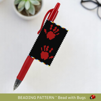 SILENCED 2: Peyote Stitch Beaded Pen Wrap by Bead with Bugs