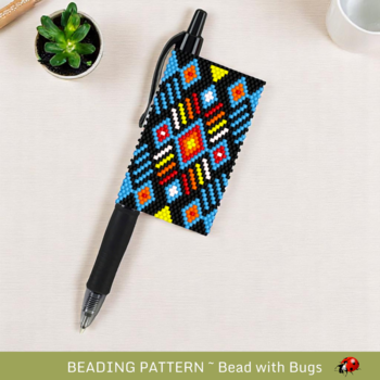 THE PLAINS:  Peyote Stitch Beaded Pen Wrap by Bead with Bugs