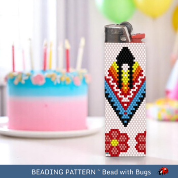 THE WOMEN:  Peyote Stitch Beaded Lighter Cover by Bead with Bugs