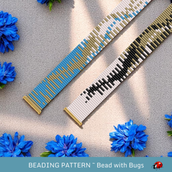 WAVES:  A Loom Beaded Bracelet Pattern by Bead with Bugs