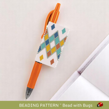 WOVEN: Peyote Stitch Beaded Pen Wrap by Bead with Bugs