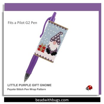 GIFT GNOMES : Peyote Stitch Beaded Pen Wrap by Bead with Bugs