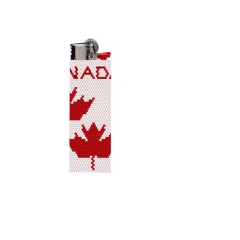 OH CANADA:  Peyote Stitch Beaded Lighter Cover by Bead with Bugs