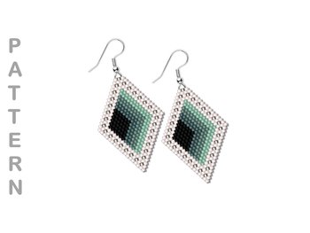 THE ABYSS, Peyote Stitch Beaded Bracelet and Earrings Pattern Set, PDF