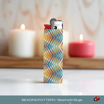 Peyote Stitch Beaded Lighter Cover, HYPNOTIC by Bead with Bugs