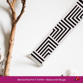Loom Beaded Bracelet Pattern by Bead with Bugs, HIGH CONTRAST, PDF