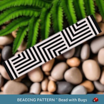 Loom Beaded Bracelet Pattern by Bead with Bugs, HIGH CONTRAST, PDF