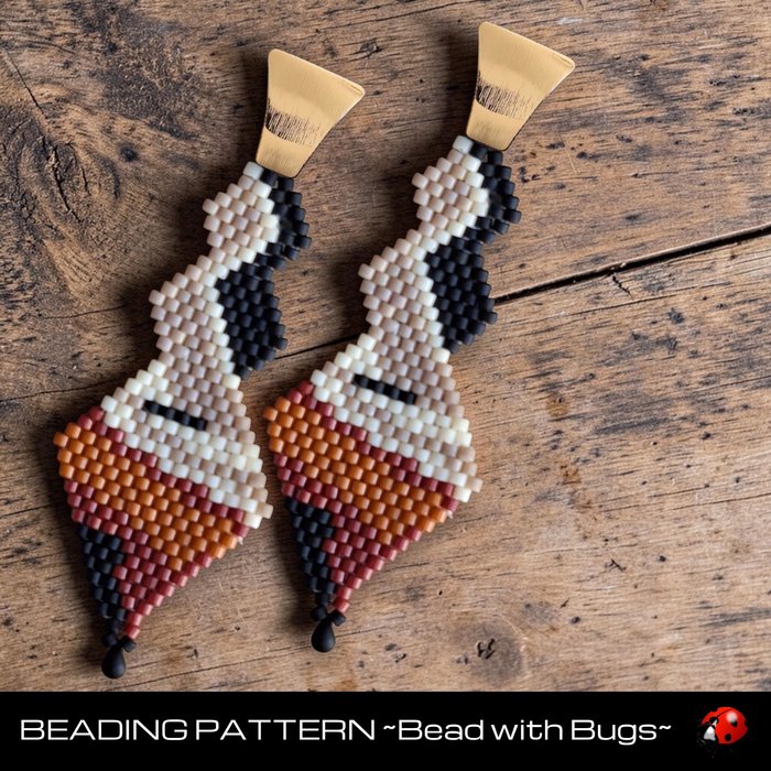 Brick Stitch Beaded Earring Pattern, FREE FORM