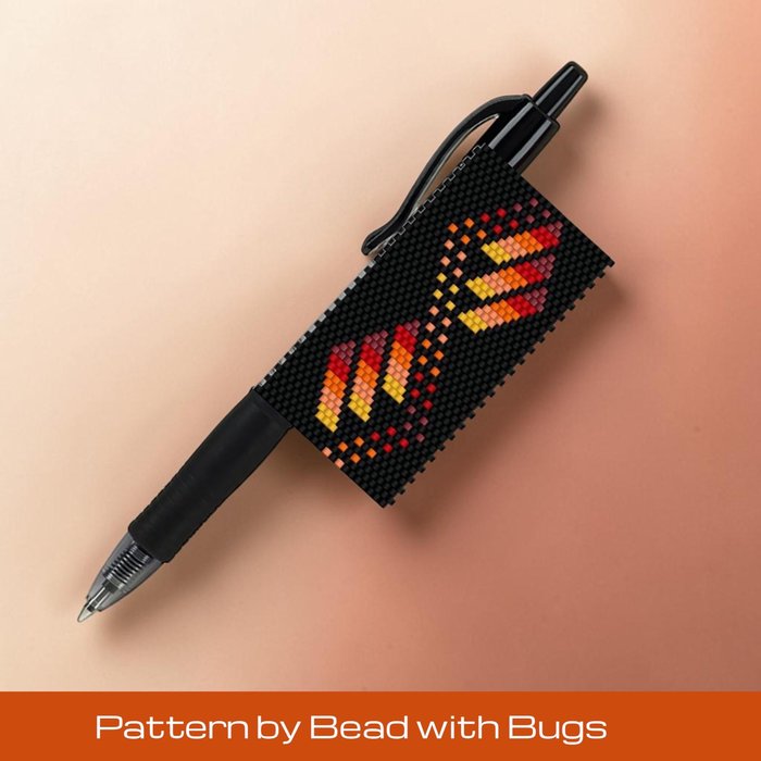 TOUCHE PAS Beaded Pen Wrap, Peyote Stitch Pattern (Pilot G2 Pen)