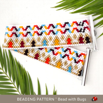 SOUTHWEST INSPIRED:  A Peyote Stitch Beaded Bracelet Pattern by Bead with Bugs